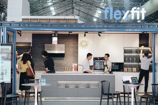 Gian hàng Flexfit tại triển lãm Vietbuild: Ứng dụng công nghệ nâng tầm căn bếp Việt