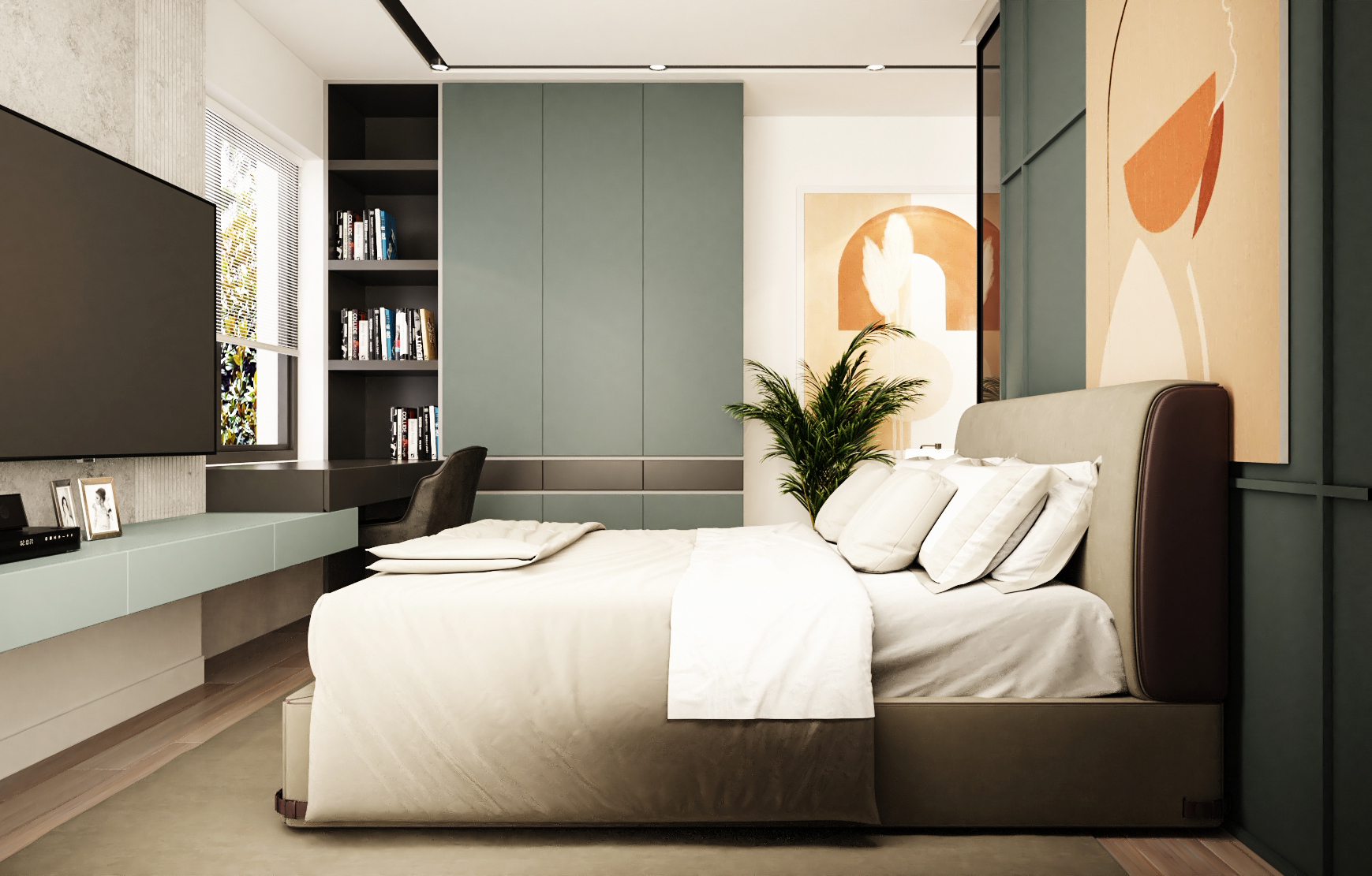 Thiết kế mẫu phòng ngủ 13m2 – Tây Hồ Residence – anh Long