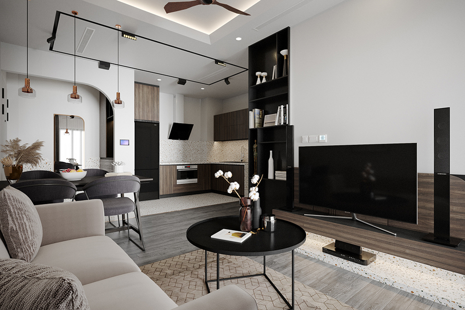 Thiết kế trọn gói căn hộ 75m2 – Tây Hồ Residence – anh Huấn