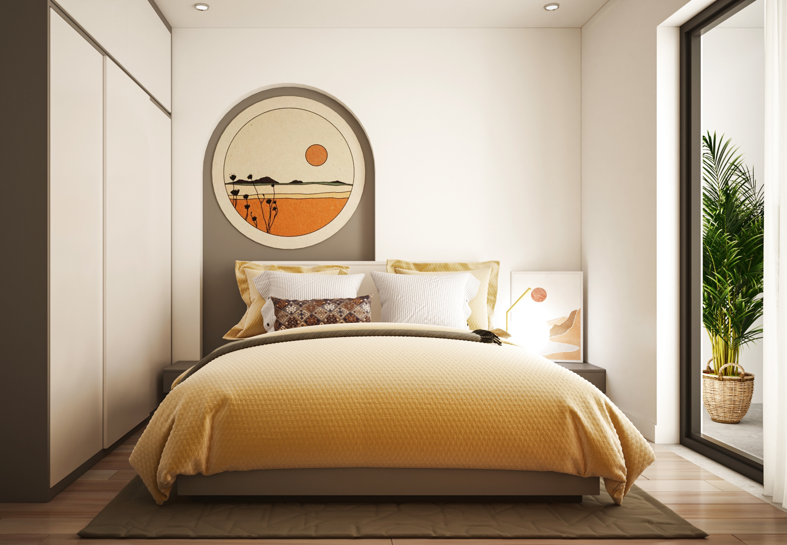 Thiết kế nội thất phòng ngủ 15m2 – Tây Hồ Residence – anh Long