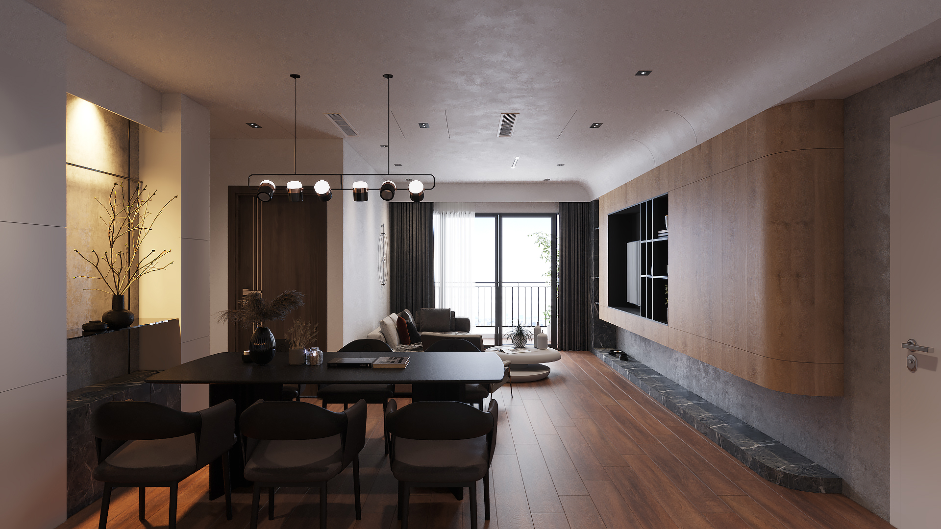 Mẫu thiết kế trọn gói căn hộ 98m2 – Sunshine City – anh Tuấn