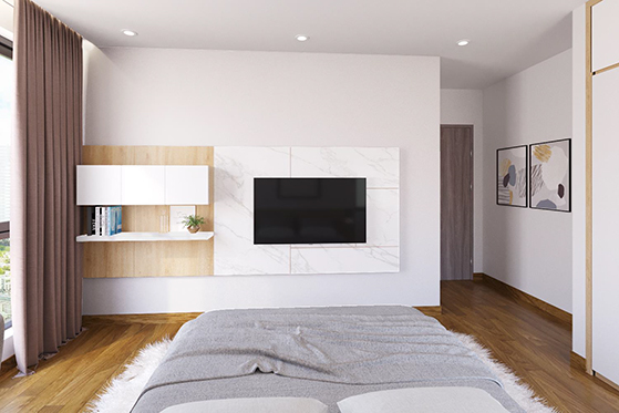 Thiết kế nội thất phòng ngủ 20m2 – Vinhomes Gardenia