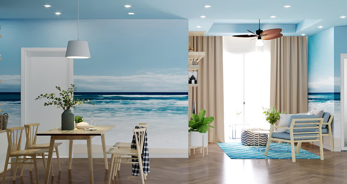 Thiết kế mẫu nội thất phòng ăn 8m2 – Vinhomes Greenbay
