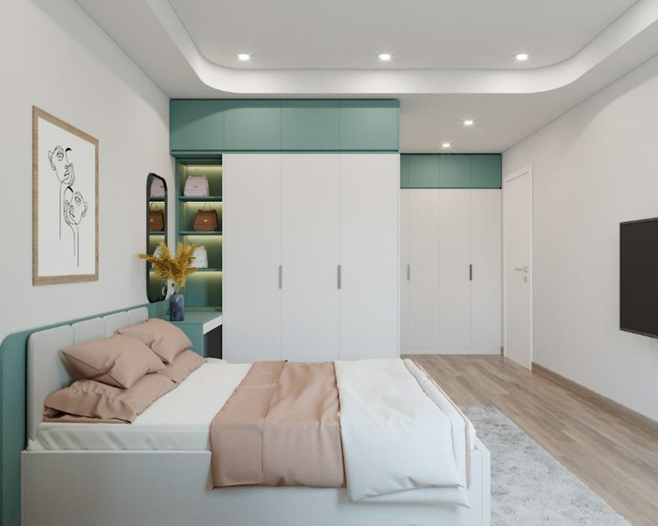 Thiết kế nội thất phòng ngủ 20m2 – Chung cư Ngoại Giao Đoàn