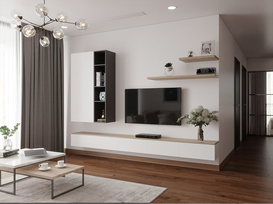 Thiết kế nội thất phòng khách 17m2 – Vinhomes Skylake