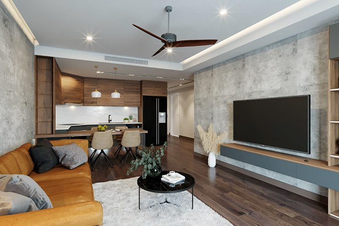 Thiết kế nội thất phòng khách 30m2 – D’Le Roi Soleil