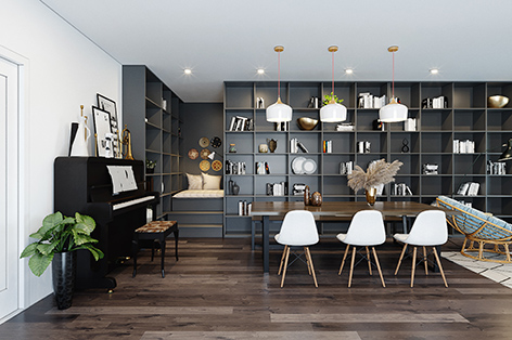 Thiết kế mẫu nội thất phòng ăn 20m2 – Vista Verde