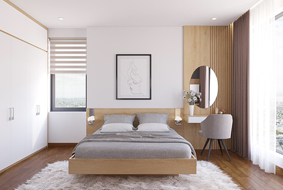 Thiết kế nội thất phòng ngủ 20m2 – Vinhomes Gardenia