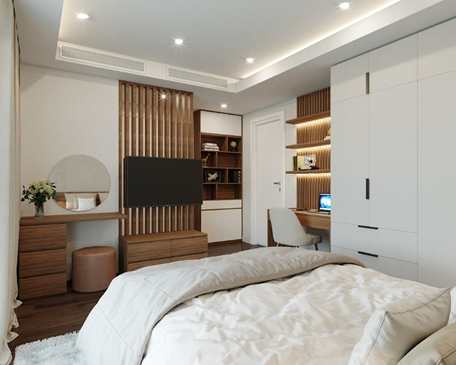 Thiết kế nội thất phòng ngủ 18m2 – D’Le Roi Soleil