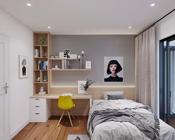 Thiết kế nội thất phòng ngủ 16m2 – The Legacy Thanh Xuân