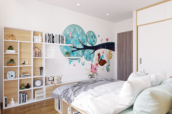 Thiết kế nội thất phòng ngủ 18m2 – Vinhomes Gardenia