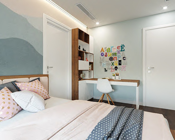 Thiết kế nội thất phòng ngủ 15m2 – D’Le Roi Soleil