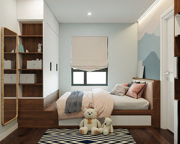 Thiết kế nội thất phòng ngủ 15m2 – D’Le Roi Soleil