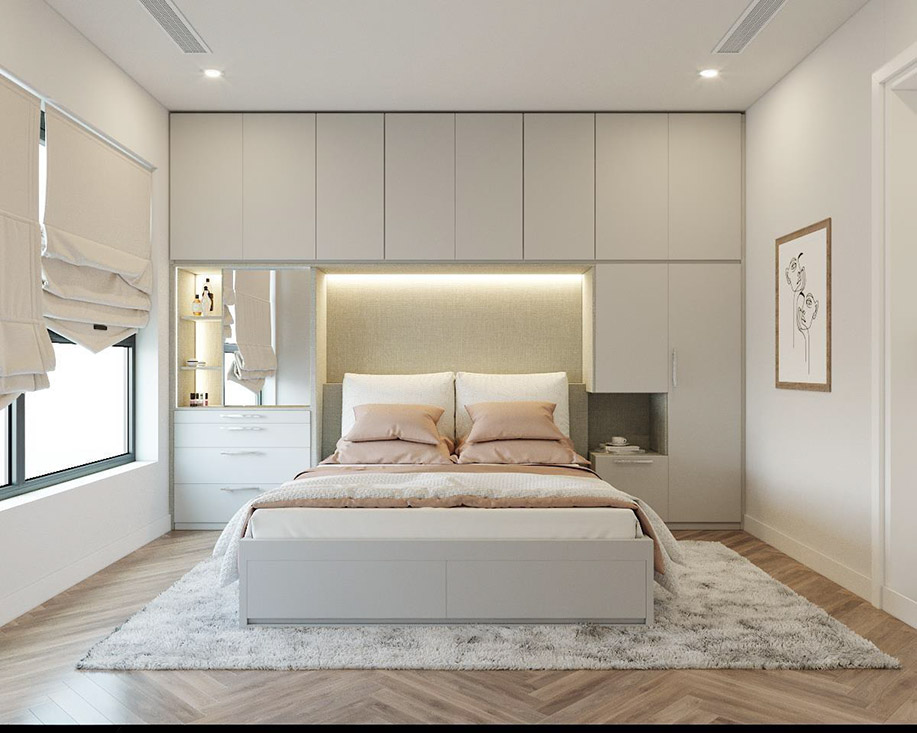 Thiết kế nội thất phòng ngủ 14m2 – Park Hill – Times City