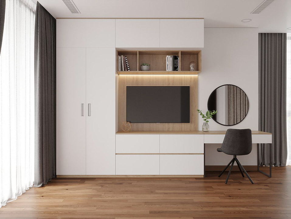 Thiết kế nội thất phòng ngủ 22m2 – Vinhomes Skylake