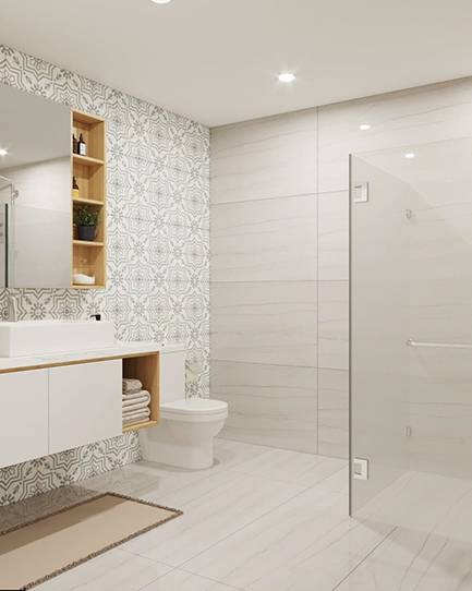 Thiết kế mẫu nội thất phòng tắm 8m2 – Vinhomes Gardenia