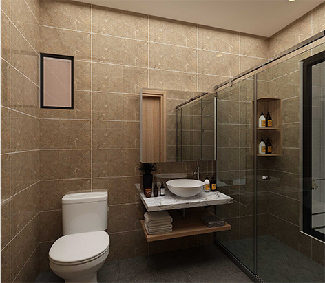 Thiết kế mẫu nội thất phòng tắm diện tích 8m2 – FLC