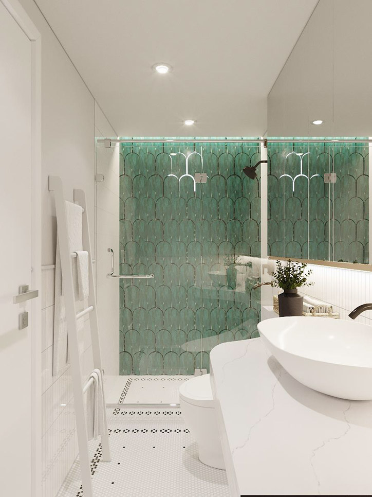 Thiết kế mẫu nội thất phòng tắm 4m2 – Park Hill – Times City