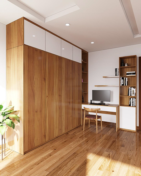 Thiết kế nội thất phòng ngủ diện tích 35m2 – Lâm Hạ