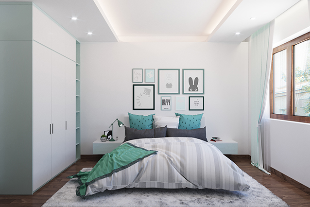 Thiết kế nội thất phòng ngủ 20m2 – Lý Nam Đế, Hà Nội