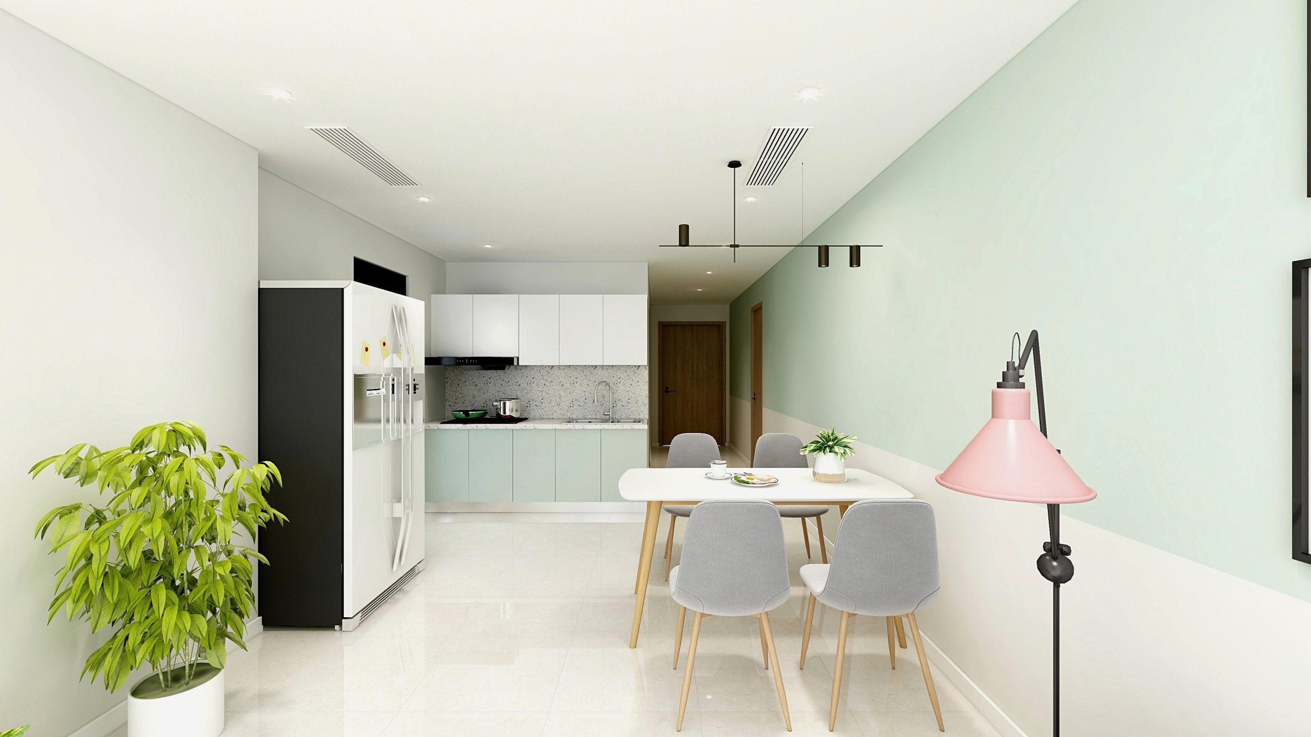 Mẫu nội thất phòng ăn 3m2 – Vinhomes Smart City – chị Hoa