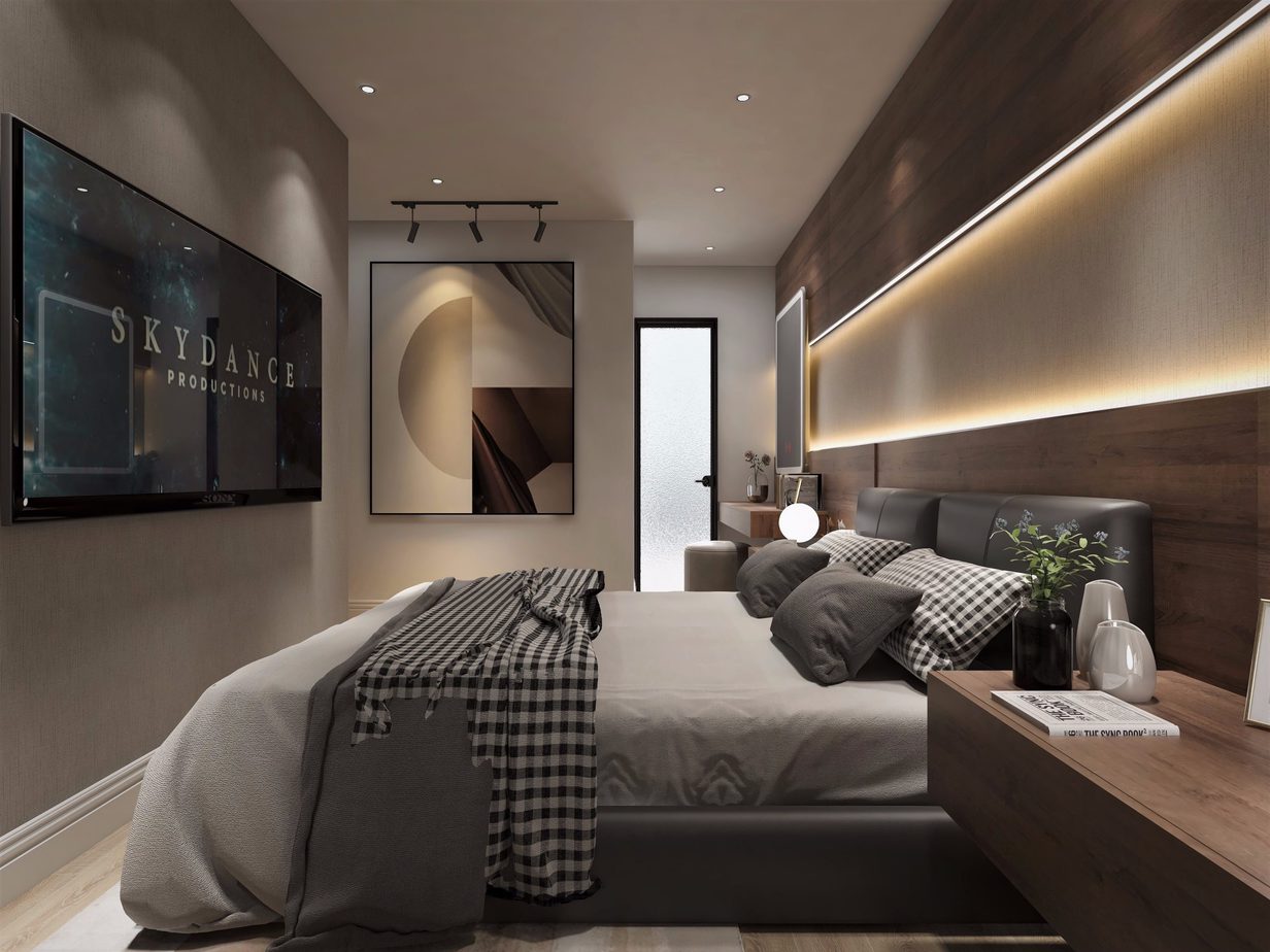 Thiết kế nội thất phòng ngủ 22m2 – anh Dương – chung cư Central Point