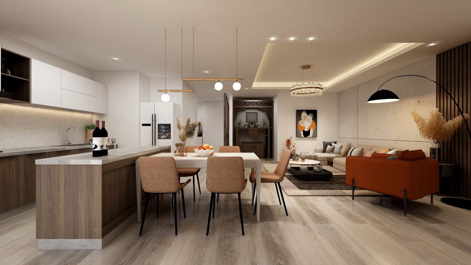 Thiết kế nội thất phòng ăn 4m2 – Goldmark City – anh Dương