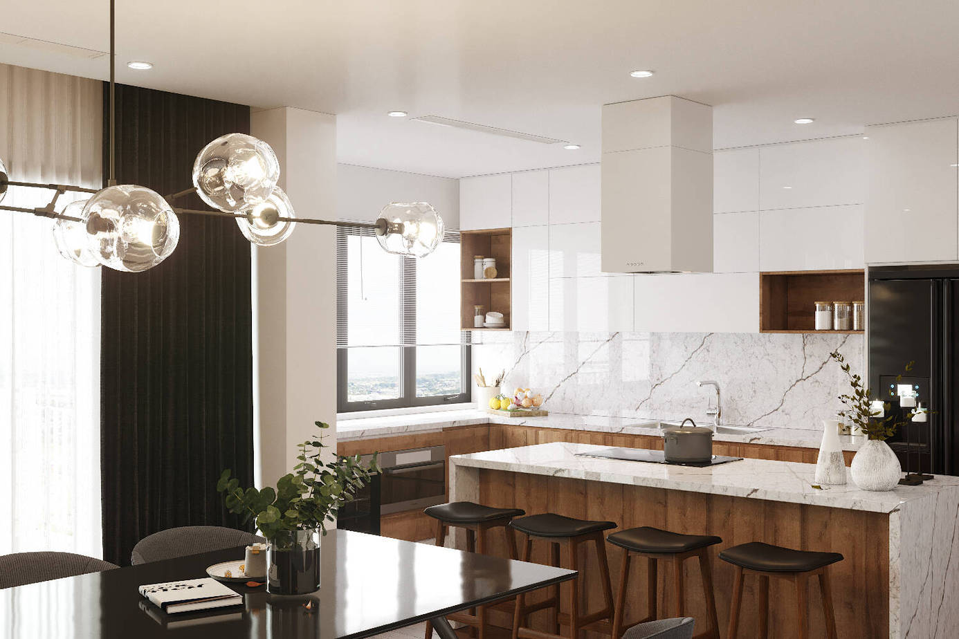 Những ý tưởng về thiết kế nội thất phòng bếp tại căn hộ Vinhomes Grand Park
