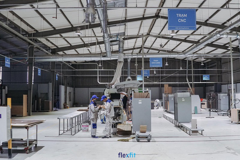 Nhà máy của Flexfit được trang bị máy móc hiện đại, quản lý bằng phần mềm có thể sản xuất với số lượng lớn trong thời gian ngắn