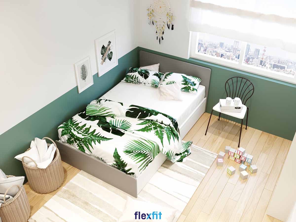Giường có ngăn kéo gỗ MDF phủ Melamine màu ghi sáng