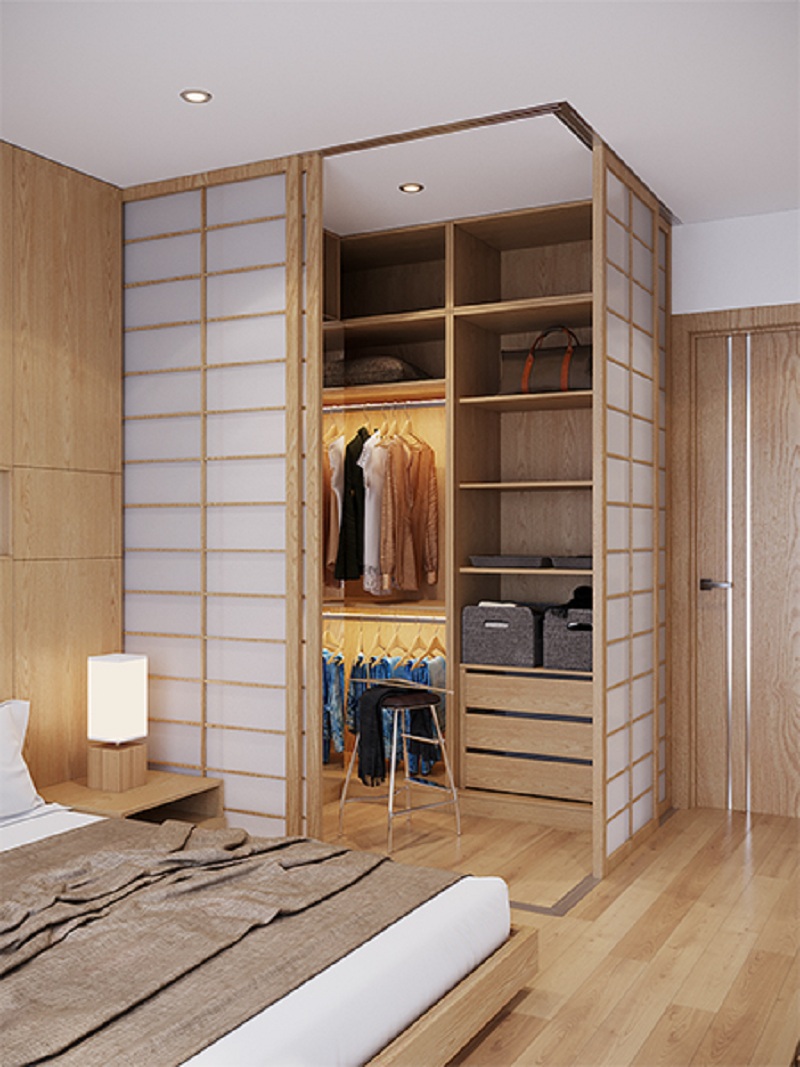 Bố trí, sắp xếp đồ đạc trong tủ không cánh một cách khoa học để không gian trở nên gọn gàng, ngăn nắp hơn