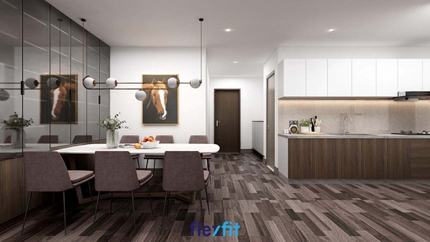 Đẹp giản dị nhưng cực kỳ hút mắt là cảm giác mẫu tủ bếp treo tường phủ Melamine chữ I màu trắng này đem lại cho căn bếp của gia đình bạn. Các ngăn tủ được thiết kế đều nhau, cách trần giúp dễ dàng vệ sinh.