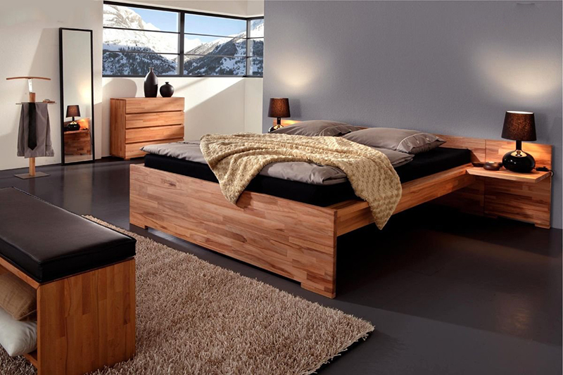 Giường ngủ làm từ gỗ công nghiệp