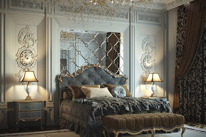 Phòng ngủ được thiết kế tinh xảo