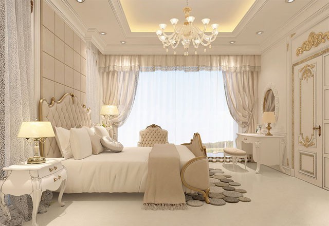Đèn chùm, rèm ren tạo sự xa hoa, lộng lẫy cho không gian