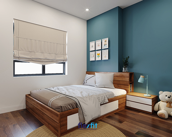 Đối với những không gian phòng ngủ có diện tích nhỏ việc sắp xếp gọn gàng các đồ nội thất đã giúp bạn có một không gian nghỉ ngơi vô cùng tiện nghi