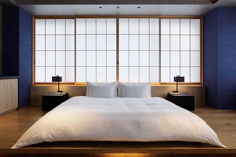 Phòng ngủ 18m2 được thiết kế theo phong cách nhật bản