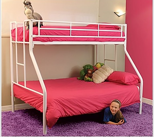 Mẫu giường sắt 2 tầng được thiết kế đơn giản