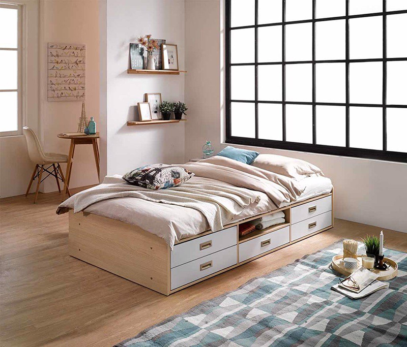 Mẫu giường hộp độc đáo bằng gỗ công nghiệp