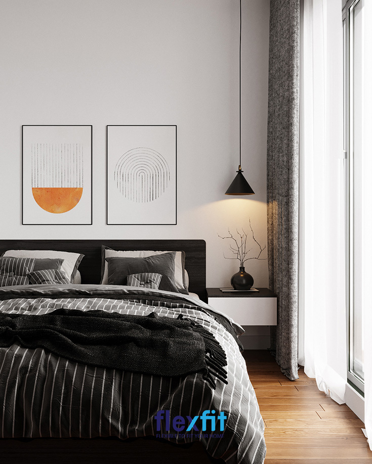 Tab đầu giường treo tường hoặc giấu chân là một trong những mẫu nội thất phong cách Châu Âu đang làm mưa làm gió gần đây.