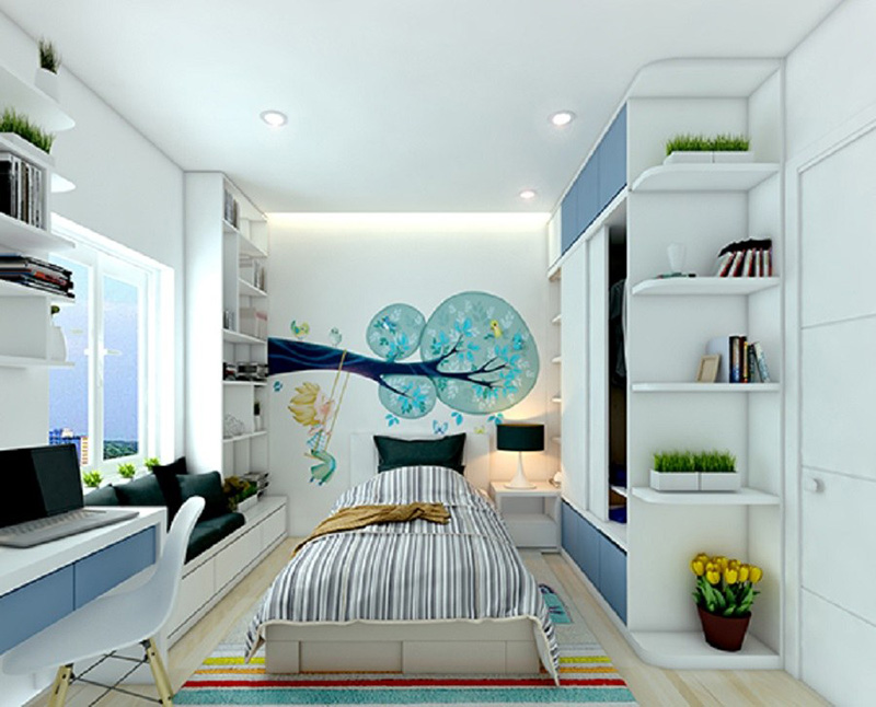 Một thiết kế phòng ngủ 10m2 được phối màu thông minh