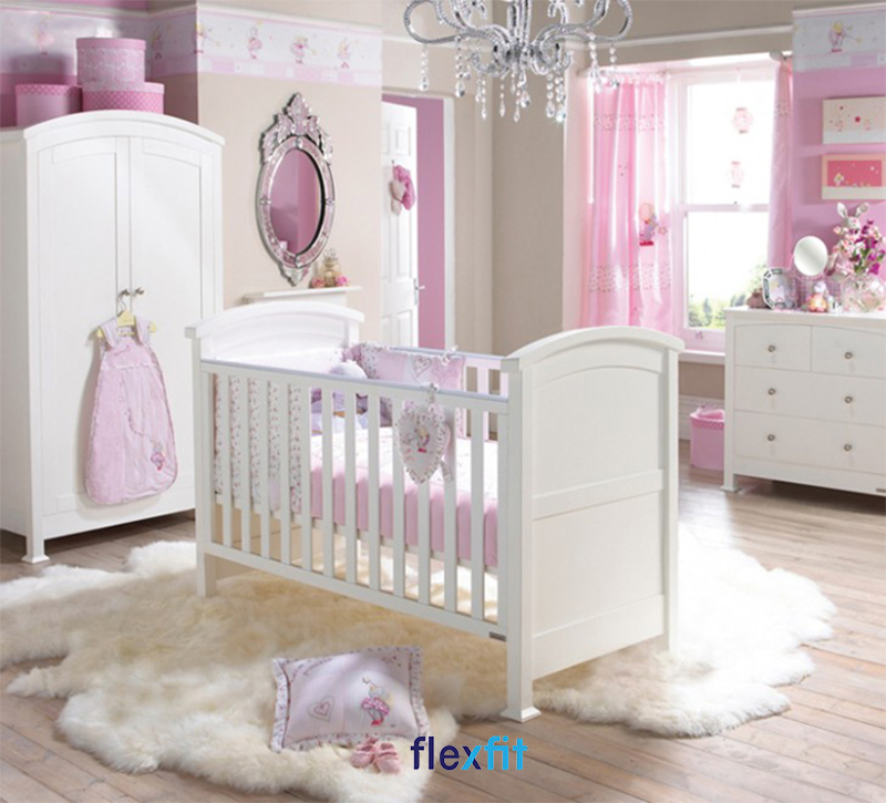 Mẫu thiết kế phòng ngủ cho bé gái sơ sinh đẹp như phòng công chúa