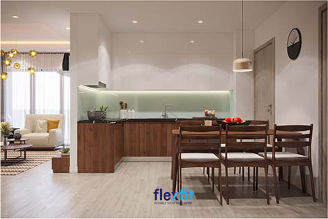 Với những căn bếp nhỏ việc sử dụng những tông màu sáng sẽ giúp không gian trở nên thân thiện và thoáng mát hơn. 