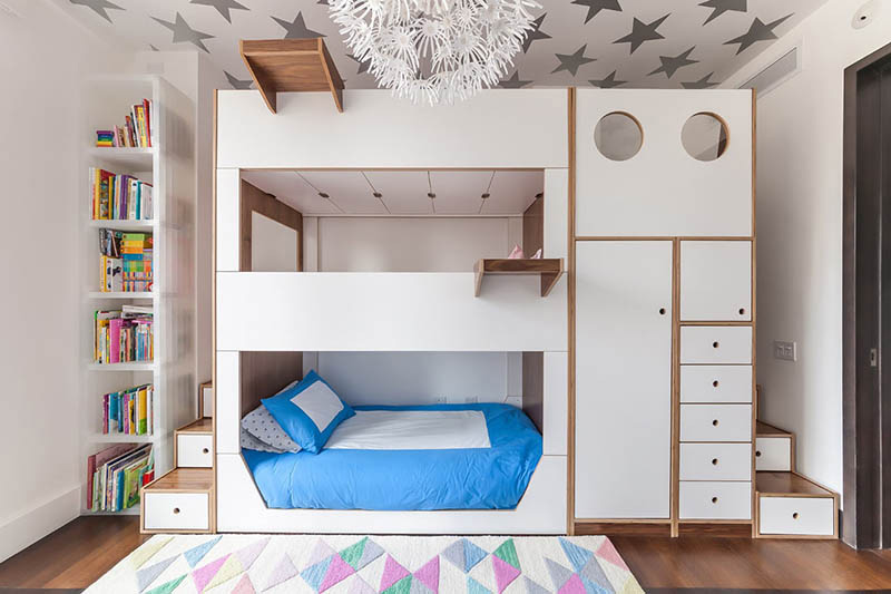 Mẫu giường tầng gỗ công nghiệp sáng tạo cho bé
