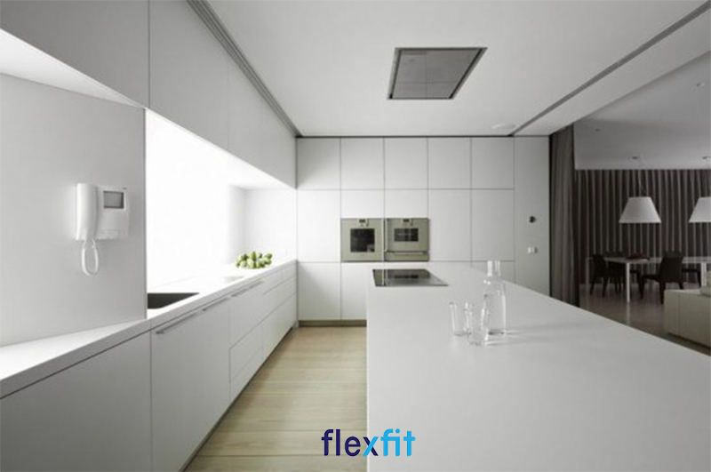 Mẫu thiết kế nội thất phòng bếp nhà ống theo phong cách tối giản nhưng vẫn đảm bảo công năng và tiện nghi
