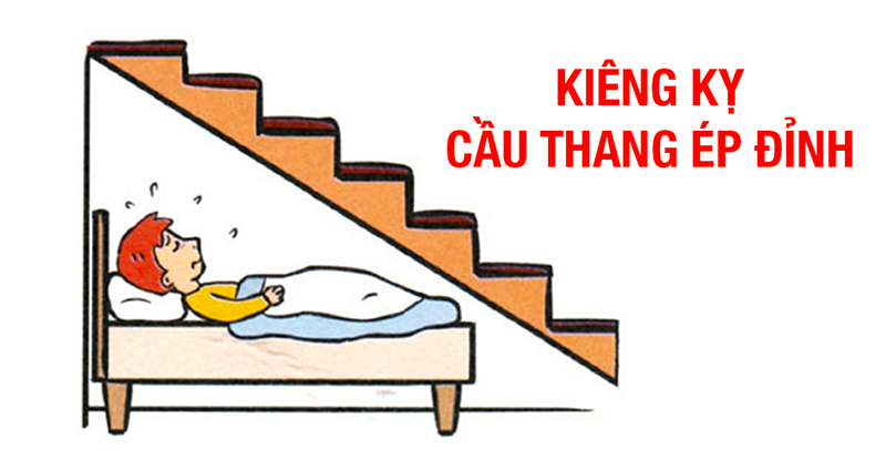 Tránh kê giường ngủ dưới chân cầu thang