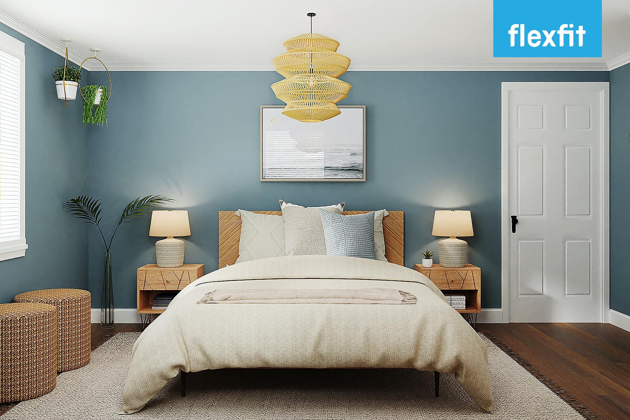12 mẫu thiết kế phòng ngủ dễ chịu, yên bình với màu xanh da trời